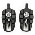 thumbnail image 2 of Krator Adjustable Highway Foot Pegs Skull Footrest Compatible with Harley Davidson XLH Sportster 1984-1985, 1 Pair, Black, 2 of 5