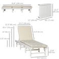 thumbnail image 3 of Outsunny Wooden Folding Chaise Lounge - Set of 1, Light Grey, 3 of 10