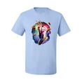 thumbnail image 2 of Wild Bobby, Cosmic Trippy Cat Riding Llamacorn in Space, Animal Lover, Men Graphic Tees, Light Blue, Medium, 2 of 3