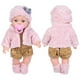 thumbnail image 3 of Muñeca Reborn de silicona, 30 cm, realista, con ropa, color rosa, 3 of 6