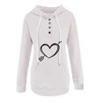 thumbnail image 4 of ICHUANYI Liquidación Blusa de manga larga con bolsillo impreso a la moda para mujer Tops casuales Sudadera con capucha con botones ICHUANYI WER202308246722, 4 of 7