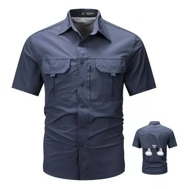 Hombres Pesca Upf 50+ Impermeable Camisas De Manga Larga