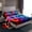 Red Blue, variant on Feelyou Futuristic Game Controller Twin Sheet Sets for Kids, Purple Blue Honeycomb Twin Fitted Sheet, Gaming Gamer Gamepad Flat Sheet, Luxury Bedroom Decor, 3-Piece