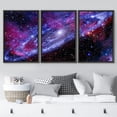 thumbnail image 2 of wall26 Framed Canvas Print Wall Art Set Blue Purple Neon Spiral Galaxy Astronomy &amp; Space Nature Digital Art Sci-Fi &amp; Fantasy Decorative Landscape for Living Room, Bedroom, Office - 24"x3, 2 of 5