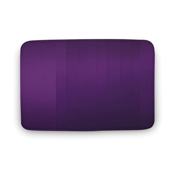 Dark Purple Gradient Bath Rug, Soft Absorbent Bathroom Mat, Coral Fleece Floor Mat, 19.7" x 31.5"