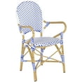 thumbnail image 3 of Safavieh Hooper Outdoor Stacking Arm Chair, Set of 2 - Blue/White, 3 of 10