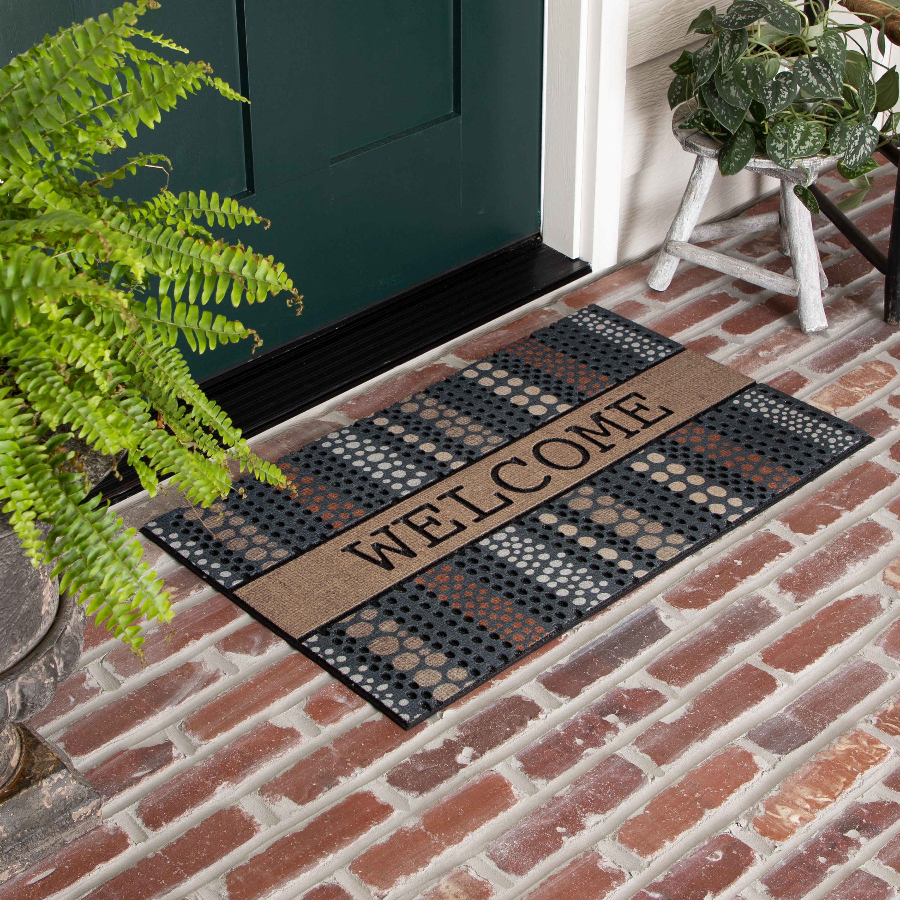 Mohawk Home Brown Dots Doormat, 18" x 30"