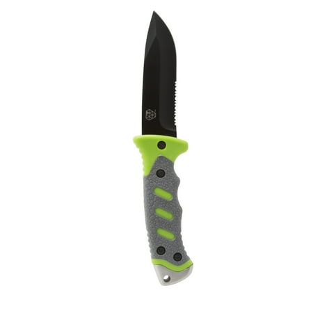 420 Stainless Steel Sheath - BOUNDARY 92737 Outdoor Survival Knife with Fixed 4.5-Inch Partially Serrated 420 Stainless Blade and Sheath, Survival Tools
