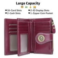 thumbnail image 5 of Sendefn Small Women Wallet Genuine Leather Bifold Purse RFID Blocking Card Holder, 5 of 7