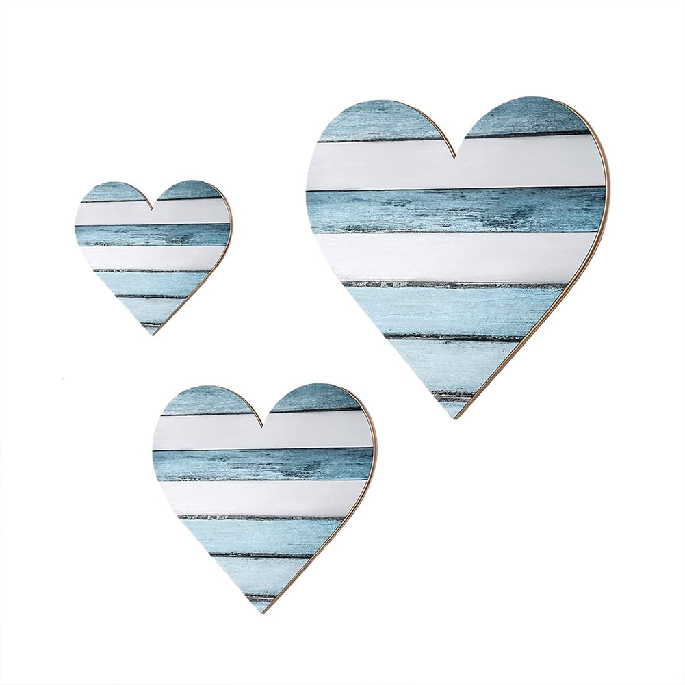 Godderr Heart Shaped Wooden Wall Decor,Heart Shaped Bedroom Crafts,Rustic Sign Hanging,Home