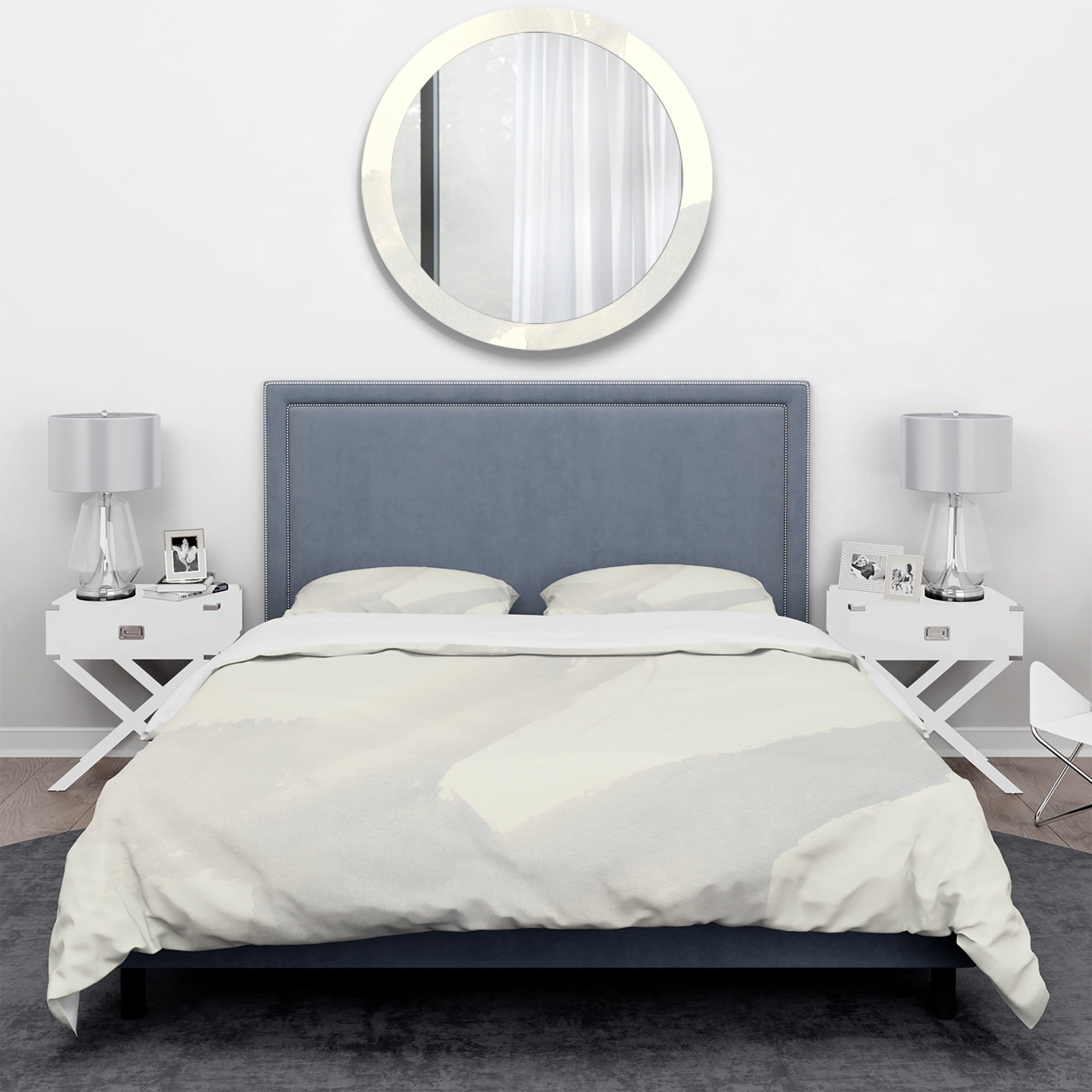 Designart 'minimal geometric Zen III' Geometric Duvet Cover Set