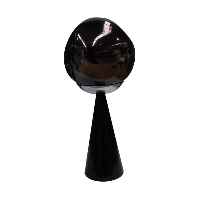 Ilios Innova | Lámpara de Mesa Esférica Negra Moderna con Base Cónica, Diseño Decorativo, Ideal para Buró, Sala o Espacios Contemporáneos