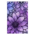 thumbnail image 5 of Purple and Blue Floral Blackout Curtains for Living Room Bedroom 55W x 72/84L Insulated Window Drapes 2 Panels, 5 of 6