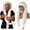 White, variant on Long Hair Bonnets for Sleeping 2 in 1 Long Hair & Bonnet for Women&Soft Breathable and Smoothy&Bonnet for Braids