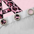 thumbnail image 4 of Erosebridal Black Pink Leopard Print Bow Knot Girl Black Out Curtains,Personalized Initial A Curtains Pack of 2 (42x63 Each) For Teens, 4 of 6