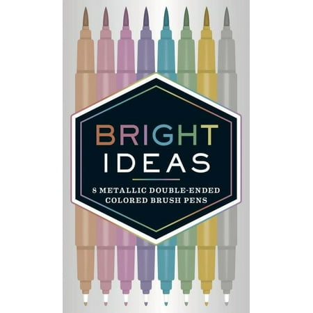 UPC: 9781452163864 | Bright Ideas Metallic Double-ended Colored Brush Pens