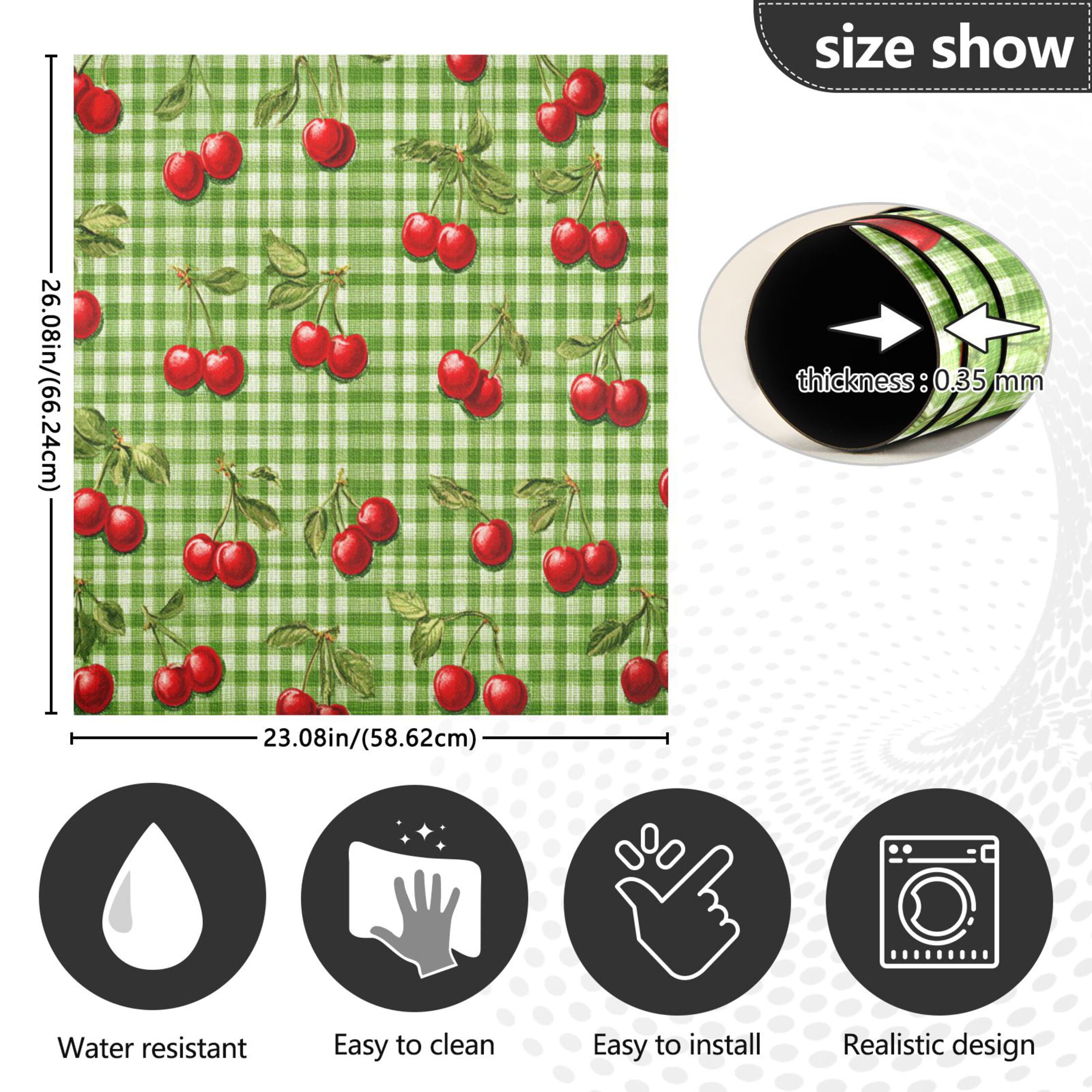 Dishwasher Magnetic Refrigerator Magnet Cover Sticker Home Decorative 23"x26" Inspiration Cherry Painting