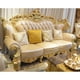 thumbnail image 1 of 7 seater royal luxury Antique living room furniture original leather sofa set white and gold fabric living room sofa set My Lux Decor Round, 1 of 6