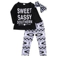 thumbnail image 1 of Bmnmsl Newborn Toddler Kids Baby Boys Girls Outfits Clothes T-shirt Tops+Pants Set, 1 of 4
