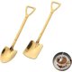 thumbnail image 4 of Cucharas de acero inoxidable con forma de pala, 2 piezas, lindas cucharas para té, cucharas para revolver, cucharas para café, cucharas para frutas, cucharas para postre, juego de té, vajilla (dorado), 4 of 4