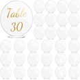 thumbnail image 1 of 5 juegos de letreros redondos en blanco para mesa, expositores para asientos de boda, letreros de acrílico transparente, 1 of 4
