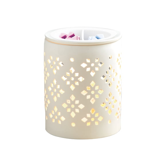 Ashland Ceramic Wax Warmer - Fragrance Melter with Silicone Divided Bowl - White - 5.39" - 1-Pack