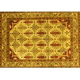 thumbnail image 1 of Ahgly Company Indoor Rectangle Abstract Yellow Modern Area Rugs, 2' x 4', 1 of 4