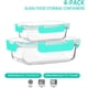 thumbnail image 2 of [Almacenamiento de alimentos] Recipiente de vidrio extra grande M MCIRCO, 2 de 2260 ml y 2 de 1040 ml, 2 of 6