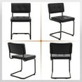 thumbnail image 5 of Zesthouse Mid-Century Modern Dining Chairs Set of 2, Upholstered Faux Leather Dining Room Chairs with Back and Black Legs, Armless Side Chairs for Kitchen & Dining Living Room, Black, 5 of 12
