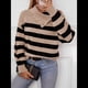 thumbnail image 5 of Suéter de Mujer con Cuello Alto, Tejido de Larga, Moda de Otoño, Suéter Caqui M, 5 of 9