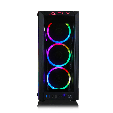 CLX - SET Gaming Desktop - Intel Core i9 10900KF - 16GB Memory - NVIDIA GeForce RTX 3070 - 480GB SSD + 2TB HDD - Black