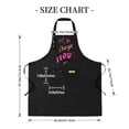 thumbnail image 4 of 2 Pack Adjustable Bib Apron for Cooking & Crafting - Stylish Black with ' Be Change You ' Colorful Text & 2 Pockets - Unisex Design, 4 of 5