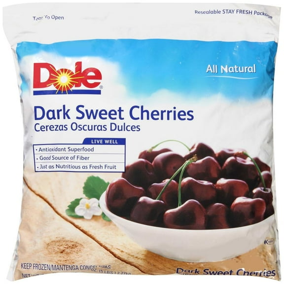 Dole Individual Quick Frozen Dark Sweet Cherry, 5 Pound -- 2 per Case.