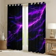 thumbnail image 2 of Feelyou Neon Purple Lightning Black Out Curtains for Kid, Nature Scenery Curtains Pack of 2 (42x63 Each), Tornado Storm Bedroom Curtains, Curtains and Drapes Room Decor, 2 of 6