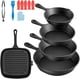 thumbnail image 2 of Ausein Juego de 5 Sartenes de Hierro Fundido, Cast Iron Skillet con Espátula y Guantes, Cacerolas de Hierro Fundido Antiadherentes, Ideal para el hogar, la cocina y el camping, 2 of 3