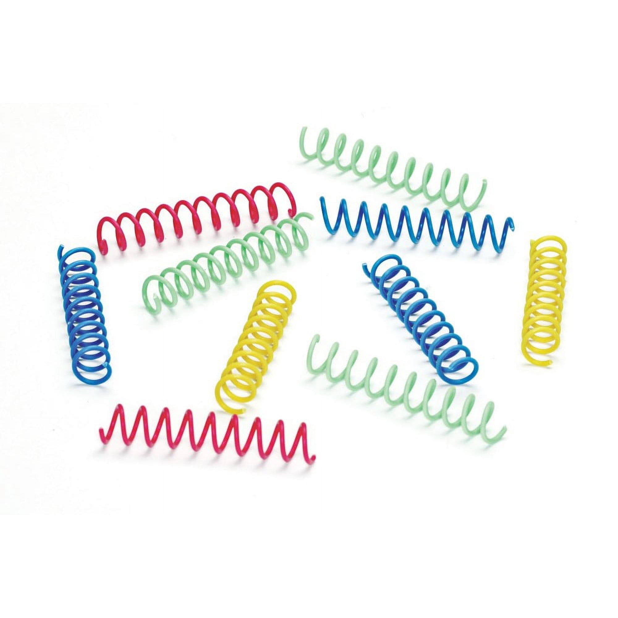 SPOT Colorful Cat Spring Toys, 3" Bouncy Coils for Indoor Cats & Kittens to Swat, Chase, Bite, Multi-Color, 10-Pack