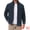 Blue, variant on DARING DIVA Men's Winter Solid Stand Collar Zipper Soft Fleece Jacket M Black