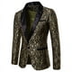 thumbnail image 1 of Traje formal de solapa para hombre, diseño de moda en jacquard de cuerpo grande en color sólido para otoño e invierno, 1 of 5