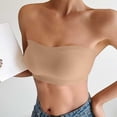 thumbnail image 3 of Agkizg Push Up Bras for Women Strapless Solid Color Seamless Padded Side Support Bras Dating Night Vacation, 3 of 7