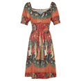 thumbnail image 5 of Robe Sans Manches avec Licorne et Dame Jouant à l'Orne, Robes d'Été pour Femmes 2024, 5 of 5