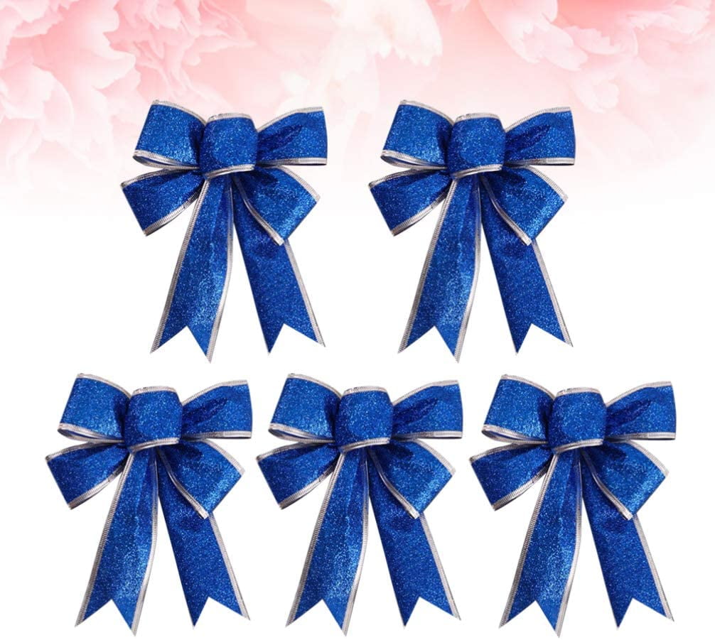 Details about   20 x Gift Bows & 3 Ribbon Metallic blue gold cream rose gold Christmas Gift Wrap 