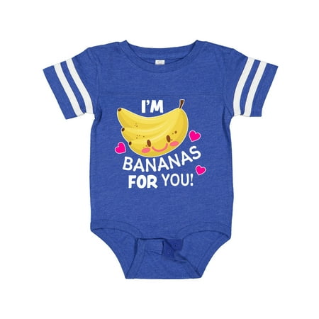 

Inktastic I m a Bananas for You with Cute Banana and Hearts Gift Baby Boy or Baby Girl Bodysuit