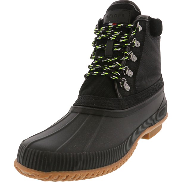 tommy hilfiger black rain boots