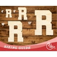 thumbnail image 3 of Unfinished Wood Varsity Team Font - R Shape 8" / 1/2", 3 of 3