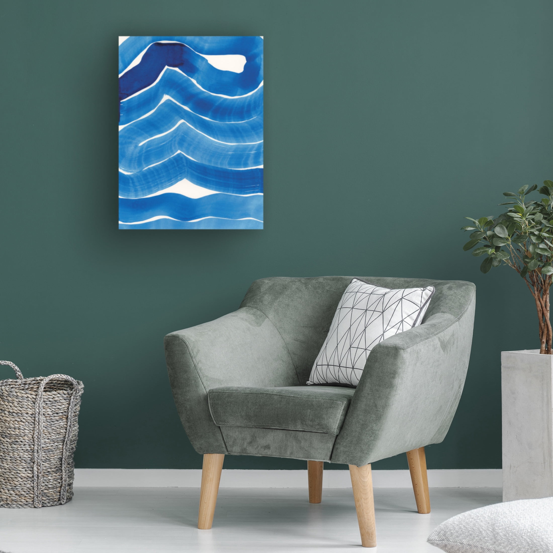 Trademark Fine Art Jodi Fuchs  Blue Wiggles I Canvas Wall Art
