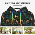 thumbnail image 4 of Kdxio Deers In The Forest Print Womens Oversized Hoodies Sweatshirts Hooded Pullover Tops Sweaters Casual-Medium, 4 of 7