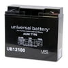 UPG UB12180 12V 18Ah F2 AGM Battery for Emergency Lights Fire Security Alarm Panels Ademco ADI ADT Simplex