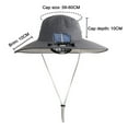 thumbnail image 6 of Xinwanna Fisherman Hat with Solar Fan Wide Brim Sun Hat Windproof Design Fishing Camping Hiking Men Sun Protection Fan Hat (Black), 6 of 13