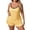 Yellow, variant on Keeplus Pjs Sets for Women Plus Size 2 Piece Solid Color Pajama Sets Sleepwear Sleeveless Camisoles Shorts Loungewear Red 3XL