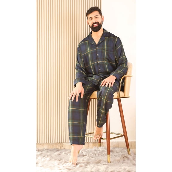 LUXELIV GLEN | CHECKERED LOUNGEWEAR SET | SLEEPWEAR SET